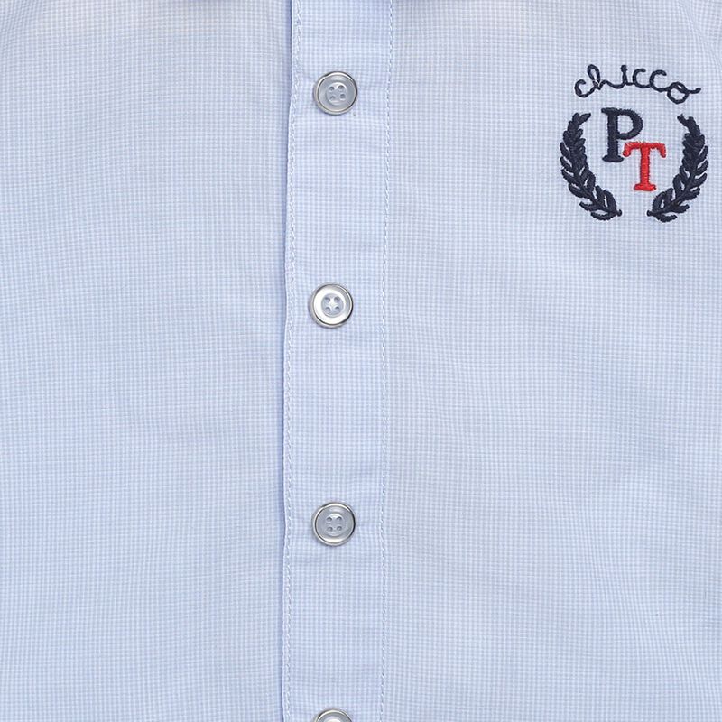 Boys Light Blue Long Sleeve Woven Shirt image number 2